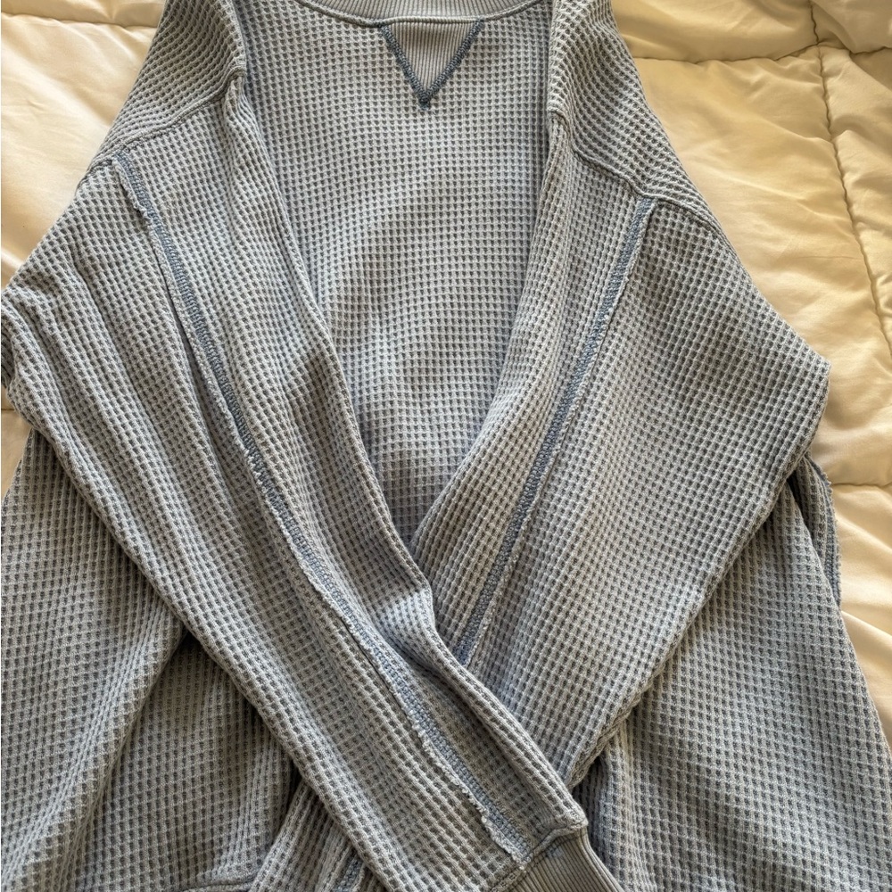 Aerie Blue Waffle Knit Women's Sweater